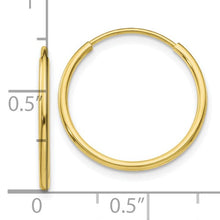 Load image into Gallery viewer, 10K GOLD HOOPS - 17MM
