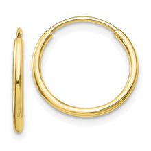 Load image into Gallery viewer, 10K GOLD HOOPS - 15MM
