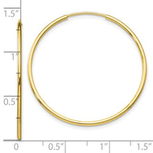 Load image into Gallery viewer, 10K GOLD HOOPS - 34MM
