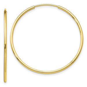 10K GOLD HOOPS - 34MM