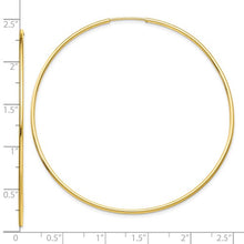 Load image into Gallery viewer, 10K GOLD HOOPS - 55MM
